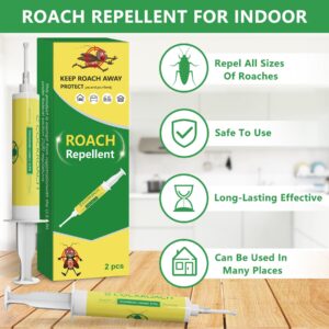 LUOJIBIE Cockroach Gel Bait, Roach Killer Indoor Infestation, Effective Roach Repellent, Roach Traps Indoor and Outdoor Use, Keep Roaches Away-2 Tubes