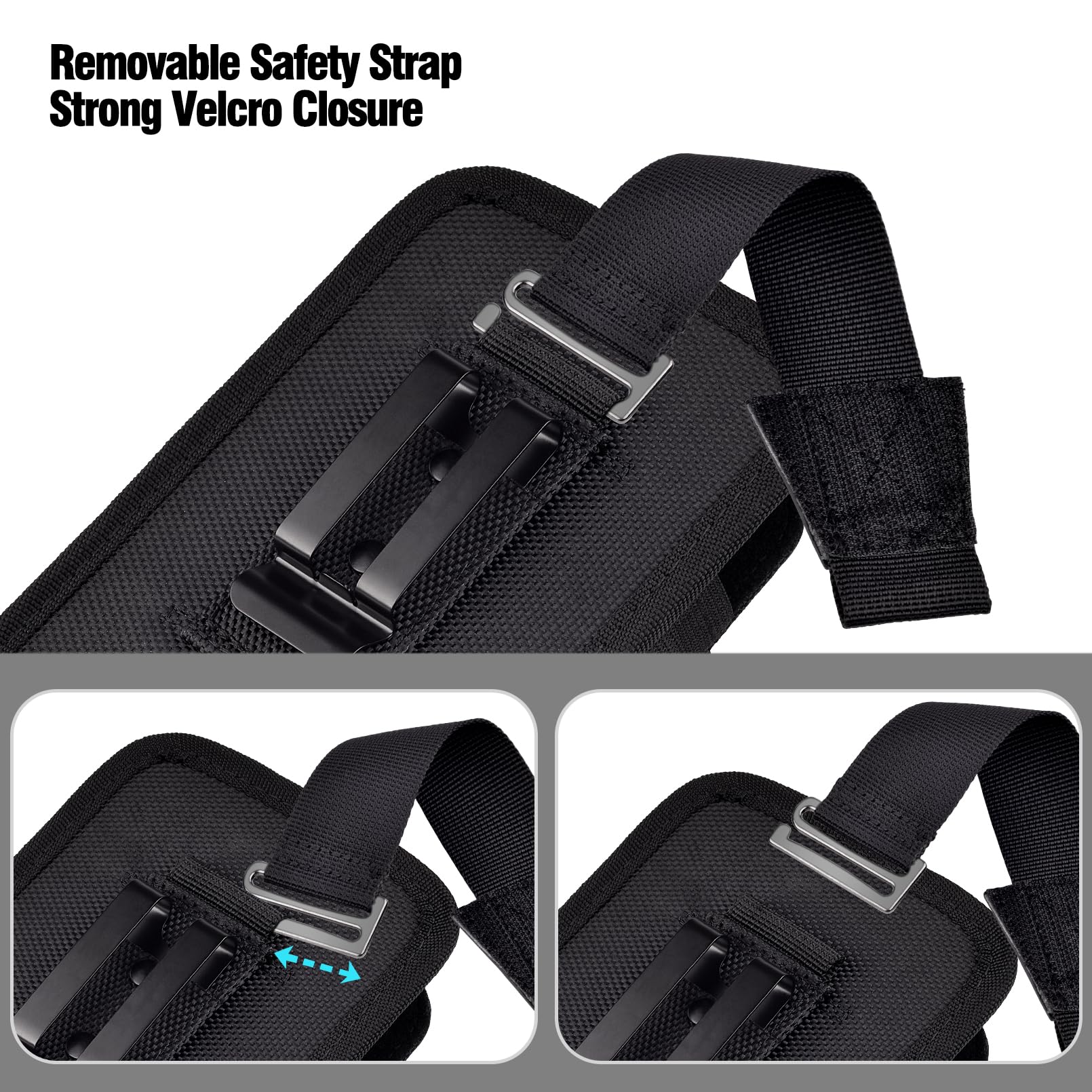 SOGCASE Holster with Belt Clip for Zebra Scanner, TC51, TC52, TC52x, TC56, TC57, TC57x, TC21, TC26, Handheld Barcode Carrying Pouch Scanner Case Holder with a Safety Strap, Large