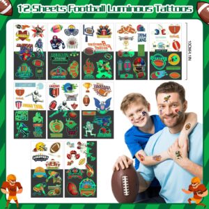 BOIKOKY 122Pcs Football Party Favors Football Goodie Bags Stuffers with Stress Ball Keychain Tattoo Sticker Silicone Bracelet for Football Birthday Party Supplies