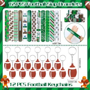 BOIKOKY 122Pcs Football Party Favors Football Goodie Bags Stuffers with Stress Ball Keychain Tattoo Sticker Silicone Bracelet for Football Birthday Party Supplies