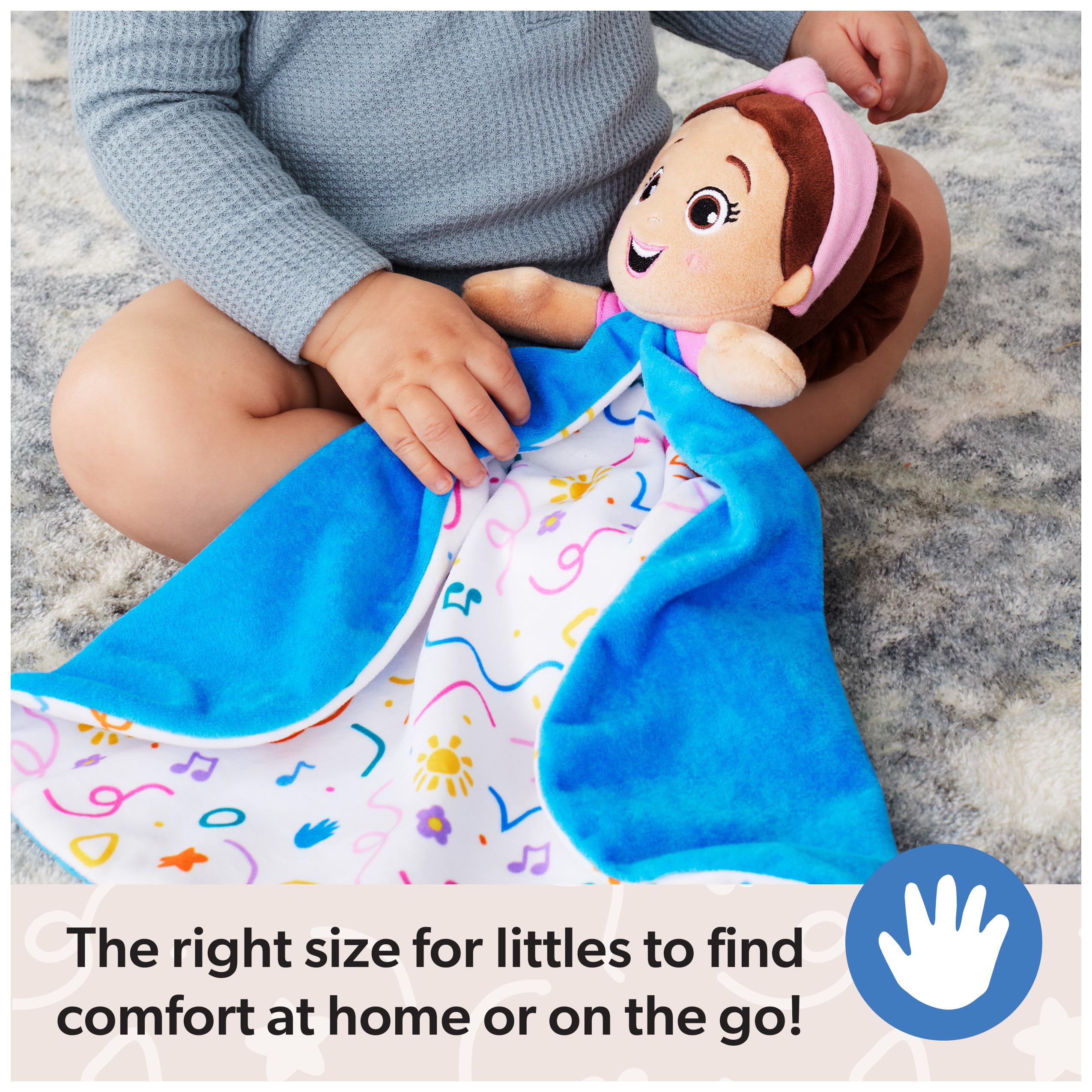 Ms. Rachel Official Huggable Lovey, Double Sided, Machine Washable Security Blankets for Babies Ages 0-1+