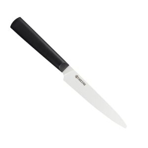 kyocera innovationwhite 5" ceramic tomato knife - white z212 micro serrated blade with non-slip black handle