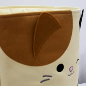 Character World Squishmallows Official Storage Bin | Cam Cat Design, Toy Box Laundry Basket | Organiser For Children's Bedroom, Kids Playroom | 38 x 31 x 31cm Cotton Canvas