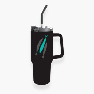 the chosen: 3 fish tumbler - black - 40 ounces