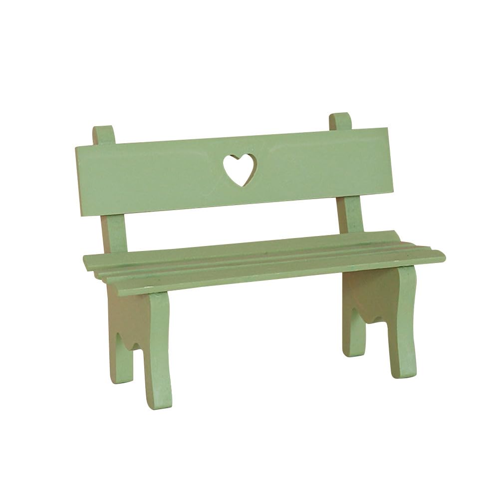 ifundom Miniature Wooden Bench Mini Wooden Bench Outdoor Wood Bench Miniature Furniture Couch Accessories Mini Bench Couch Sofa Wood Furniture Porch Chair Figurine Sofa Bench Miniature Chair