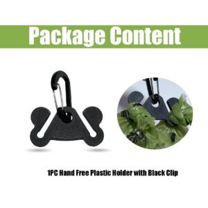 Dog Poop Bag Holder for Leash Dog Waste Bag Carrier Hand Free Walking Accessory Leash Attachment for Dog Poop Bag Dispenser, Durable, Black