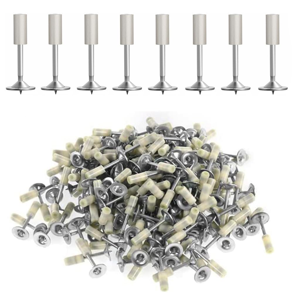 EXCECAR 200pcs 7.3mm Nails for Concrete Nail Gun, Round Nails Wall Fastening Tool, for Ceiling Cable Ducts Fixed Slotting Device Repair Tool Home DIY Nail Gun Accessories