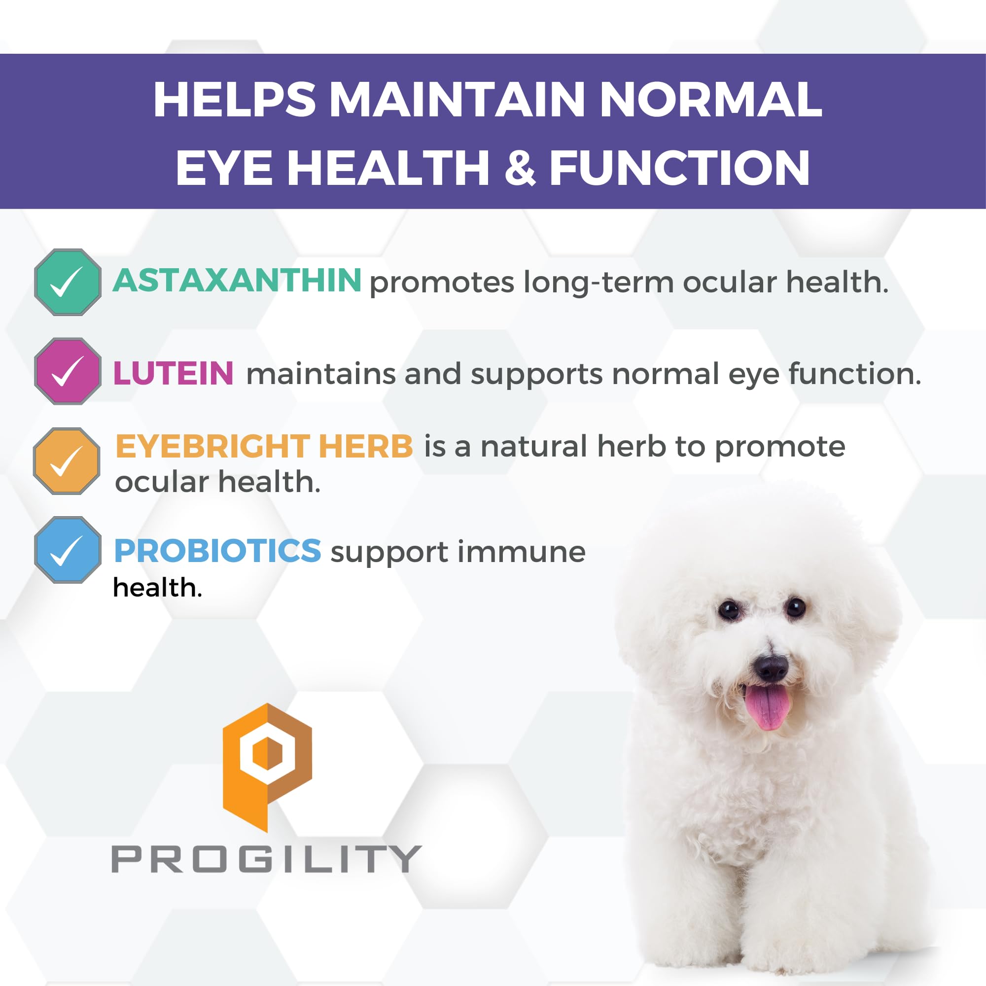 Nootie Progility Tear Stain Supplement for Dogs, Advanced Eye Health Formula, Helps Minimize Tear Stains, 80 Chews, Sold in Over 10,000 Vet Clinics and Pet Stores Worldwide