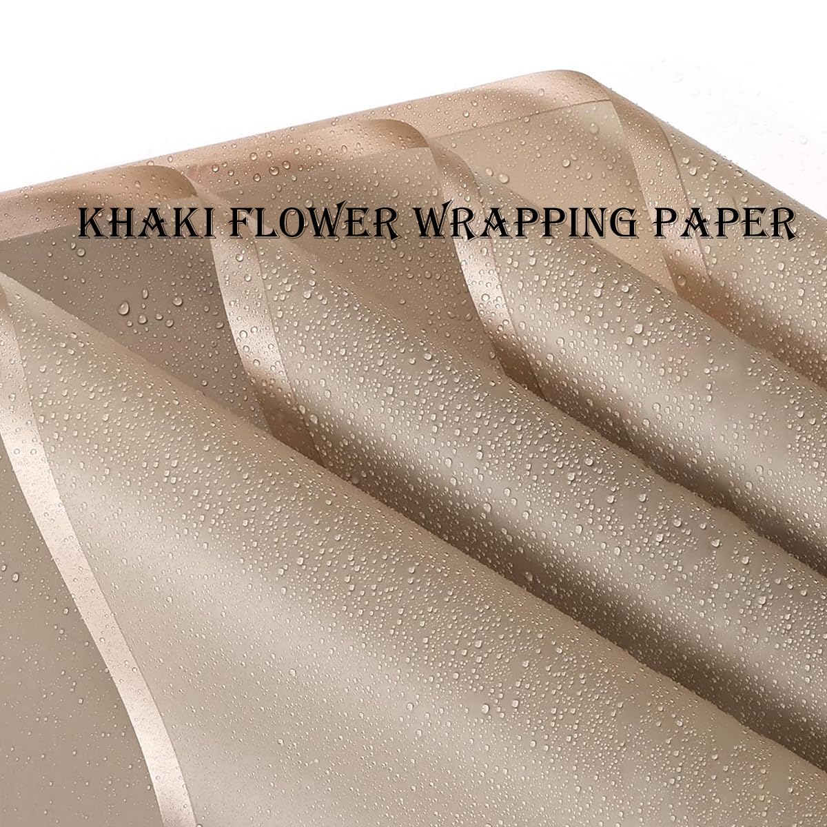 EMITAOHWF 20-Sheet Brown Flower Wrapping Paper, Floral Waterproof Bouquet Wrapping Paper for Flowers, Florist Wrapping Paper for DIY Craft, Gift Packaging