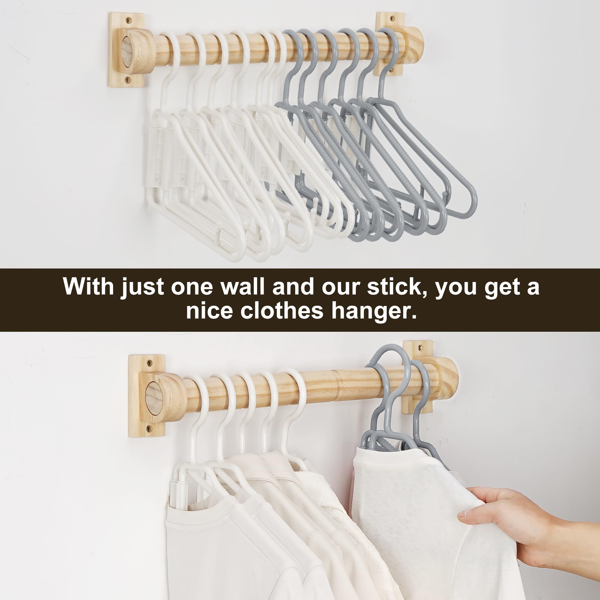 Decanjoins 12pcs Travel Hangers -Portable Folding Clothes Hangers Coat Hangers Travel Accessories Foldable Clothes Drying Rack for Travel Dorms Housing(White)