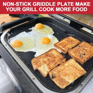 Griddle Plate for Ninja Woodfire Pro OG800 OG900 Series, Flat Top Griddle Plate for Ninja XSKGRDPLT Woodfire Pro Connect XL OG951 OG952 OG850 Outdoor Grill, Non-Stick Griddle Pan