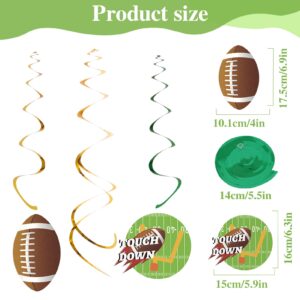 EASY JOY 30 PCS Football Hanging Swirl Decorations Football Birthday Party Decorations Football Decorations Football Themed Party Supplies