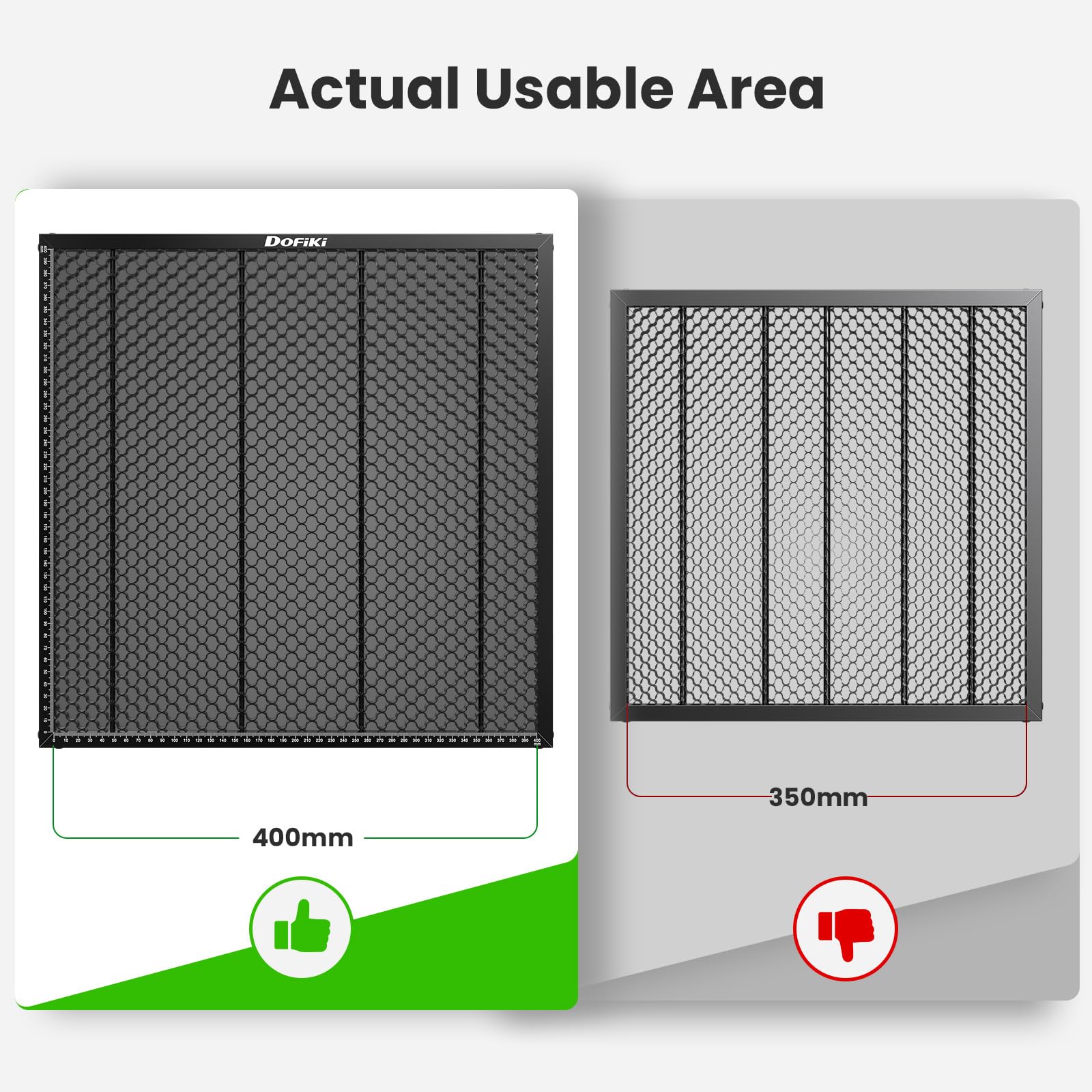 Dofiki Honeycomb Laser Bed 400 x 400mm 16x16" Steel Honeycomb Mat for RAY5, A5 Pro, Master 2, LE400PRO, Z1, B1 and Most Laser Engraver