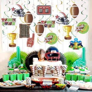 EASY JOY 30 PCS Football Hanging Swirl Decorations Football Birthday Party Decorations Football Decorations Football Themed Party Supplies