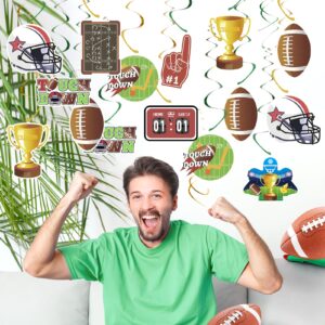 EASY JOY 30 PCS Football Hanging Swirl Decorations Football Birthday Party Decorations Football Decorations Football Themed Party Supplies