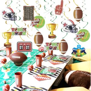 EASY JOY 30 PCS Football Hanging Swirl Decorations Football Birthday Party Decorations Football Decorations Football Themed Party Supplies