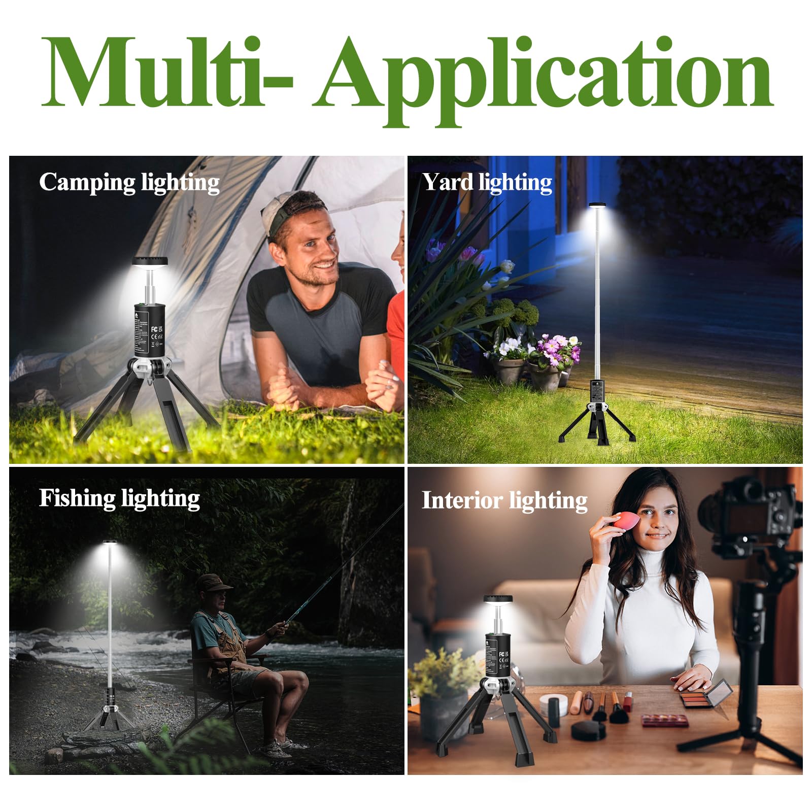 MTRVR Portable Rechargeable Telescopic Camping Lantern, 20000mAh Power Bank, 3-Level Brightness & Last 21 HRS, Outdoor Camp Tent Light for Emergency Supplies, Battery Powered Lamp of Typc-C Charging