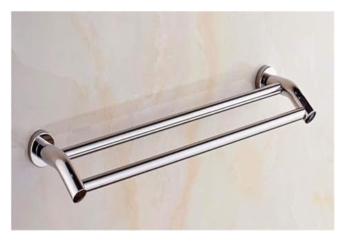 Towel Racks Simple Shelf, Double Rail Wall Mounted Towel Shelf Stainless Steel Bath Towel Holder Hand Towel Hanging Rail for Kitchen Or Bathroom-50Cm/70cm (Color : 40cm)