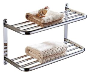 towel racks towel shelfs,towel shelf towel rack bath double towel shelves holder 57cm towel row wall mounted towel rail bar hotel rail shelf storage holder for bathroom kitchen/67cm (color : 57cm)