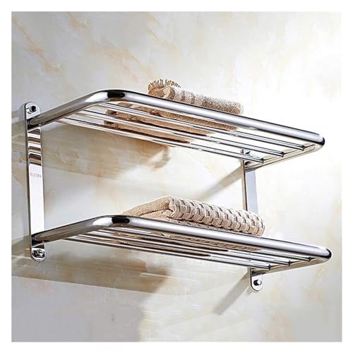 Towel Racks Towel Shelfs,Towel Shelf Towel Rack Bath Double Towel Shelves Holder 57Cm Towel Row Wall Mounted Towel Rail Bar Hotel Rail Shelf Storage Holder for Bathroom Kitchen/67Cm (Color : 57cm)