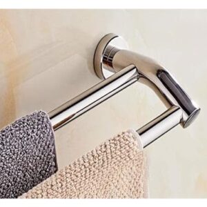 Towel Racks Simple Shelf, Double Rail Wall Mounted Towel Shelf Stainless Steel Bath Towel Holder Hand Towel Hanging Rail for Kitchen Or Bathroom-50Cm/70cm (Color : 40cm)