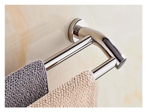 Towel Racks Simple Shelf, Double Rail Wall Mounted Towel Shelf Stainless Steel Bath Towel Holder Hand Towel Hanging Rail for Kitchen Or Bathroom-50Cm/70cm (Color : 40cm)