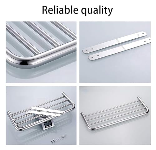 Towel Racks Towel Shelfs,Towel Shelf Towel Rack Bath Double Towel Shelves Holder 57Cm Towel Row Wall Mounted Towel Rail Bar Hotel Rail Shelf Storage Holder for Bathroom Kitchen/67Cm (Color : 57cm)