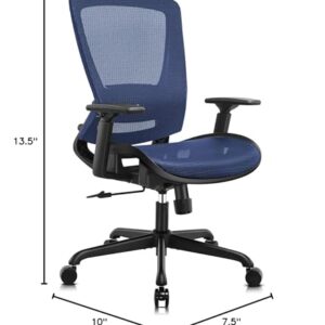 ELABEST Blue Mesh Black Frame Headrest for Home Office Chair, Not General