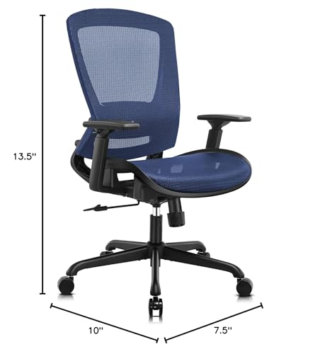 ELABEST Blue Mesh Black Frame Headrest for Home Office Chair, Not General