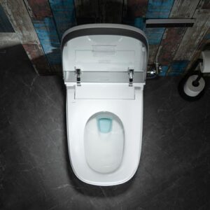 WOODBRIDGE Smart Bidet Toilet,1.28 GPF Dual Flush, Auto Open & Close, Auto Flush, Foot Sensor, 1000 Gram MaP Flushing Score, Heated Seat, ADA Chair Height Design and Cleaning Foam Dispenser