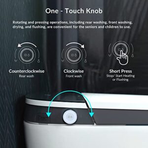 WOODBRIDGE Smart Bidet Toilet,1.28 GPF Dual Flush, Auto Open & Close, Auto Flush, Foot Sensor, 1000 Gram MaP Flushing Score, Heated Seat, ADA Chair Height Design and Cleaning Foam Dispenser