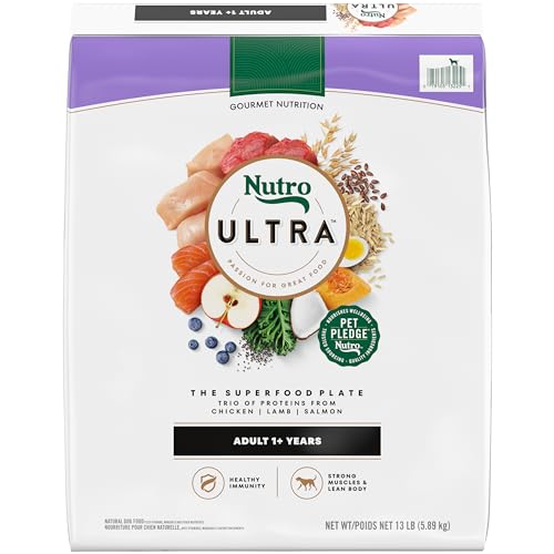 Nutro Ultra Adult Dry Dog Food with a Trio of Proteins from Chicken, Lamb and Salmon, 13 lb. Bag