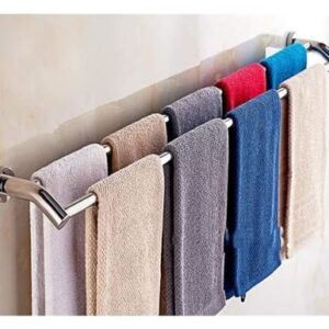 Towel Racks Simple Shelf, Double Rail Wall Mounted Towel Shelf Stainless Steel Bath Towel Holder Hand Towel Hanging Rail for Kitchen Or Bathroom-50Cm/70cm (Color : 40cm)