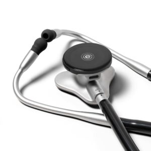 eko core 500™ digital stethoscope — the pinnacle of digital stethoscope technology, combining truesound™ audio with 3-lead ecg and a full-color display, silver, cor501