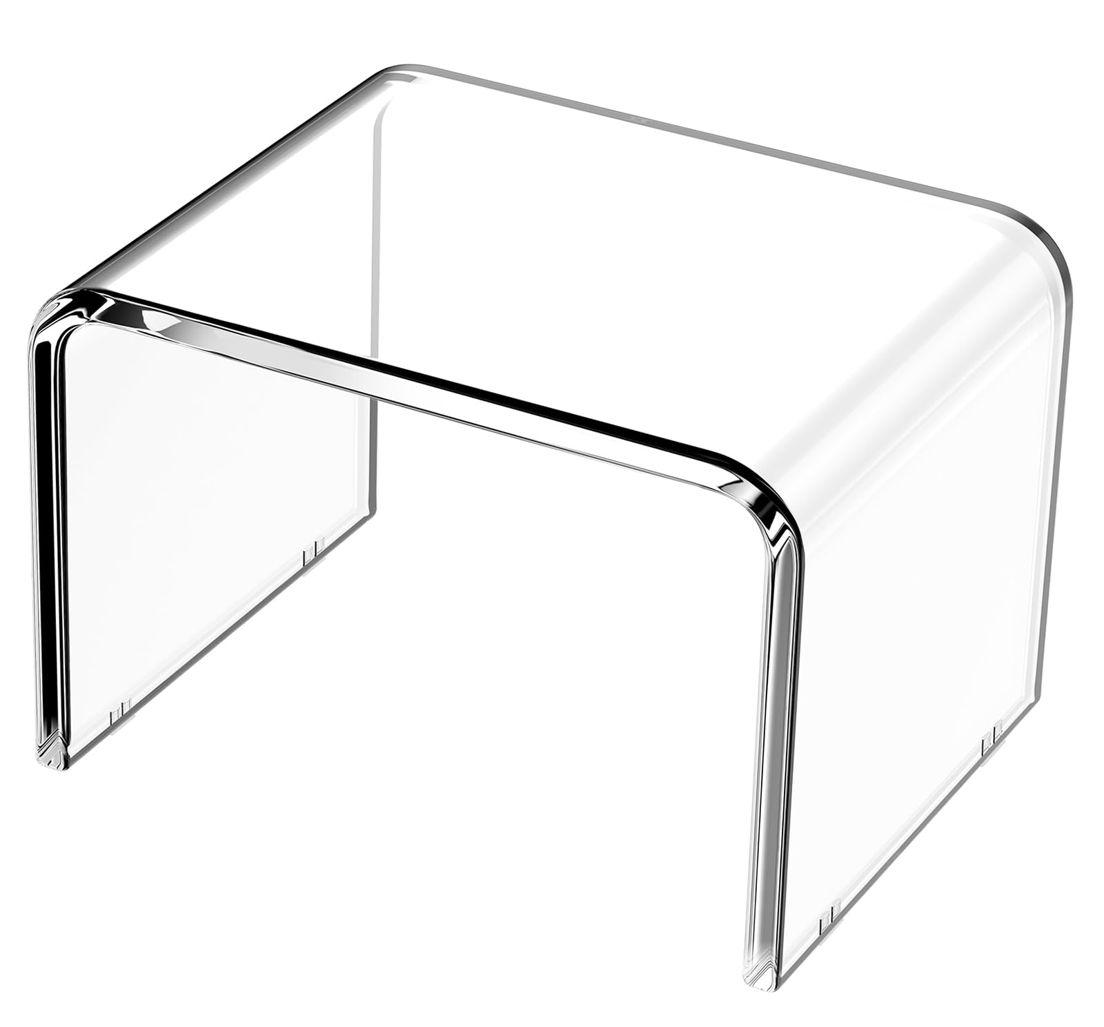 Acrylic Non-Slip Step Stool, 12.6 Inches Acrylic Small Step Stool, Toilet Stool, Plant Stand, Footstool, Display Rack