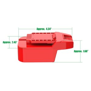 NovaQuantic Adapter Upgrade for Bauer 20V Cordless Tools - Compatible with Milwaukee M18 Red Li-Ion Batteries for Power Supply, No Charging Function - (New Version) - Adapter Only