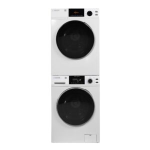 equator deluxe laundry set digital washer 1.9cf 110v+ vented dryer 4cf 110v