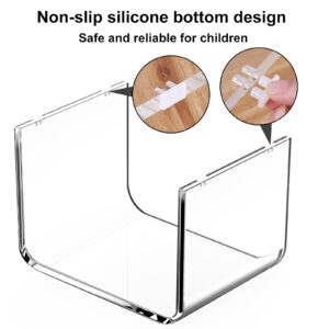 Acrylic Non-Slip Step Stool, 12.6 Inches Acrylic Small Step Stool, Toilet Stool, Plant Stand, Footstool, Display Rack