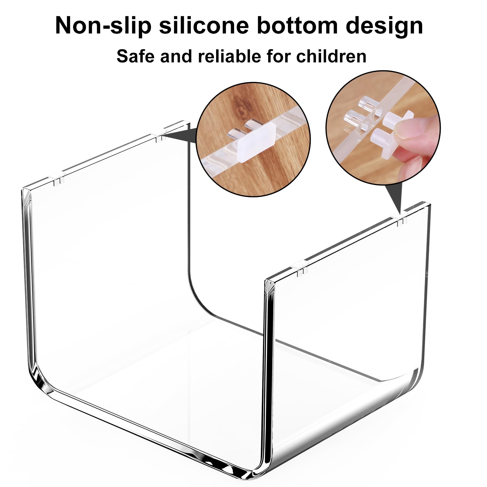 Acrylic Non-Slip Step Stool, 12.6 Inches Acrylic Small Step Stool, Toilet Stool, Plant Stand, Footstool, Display Rack