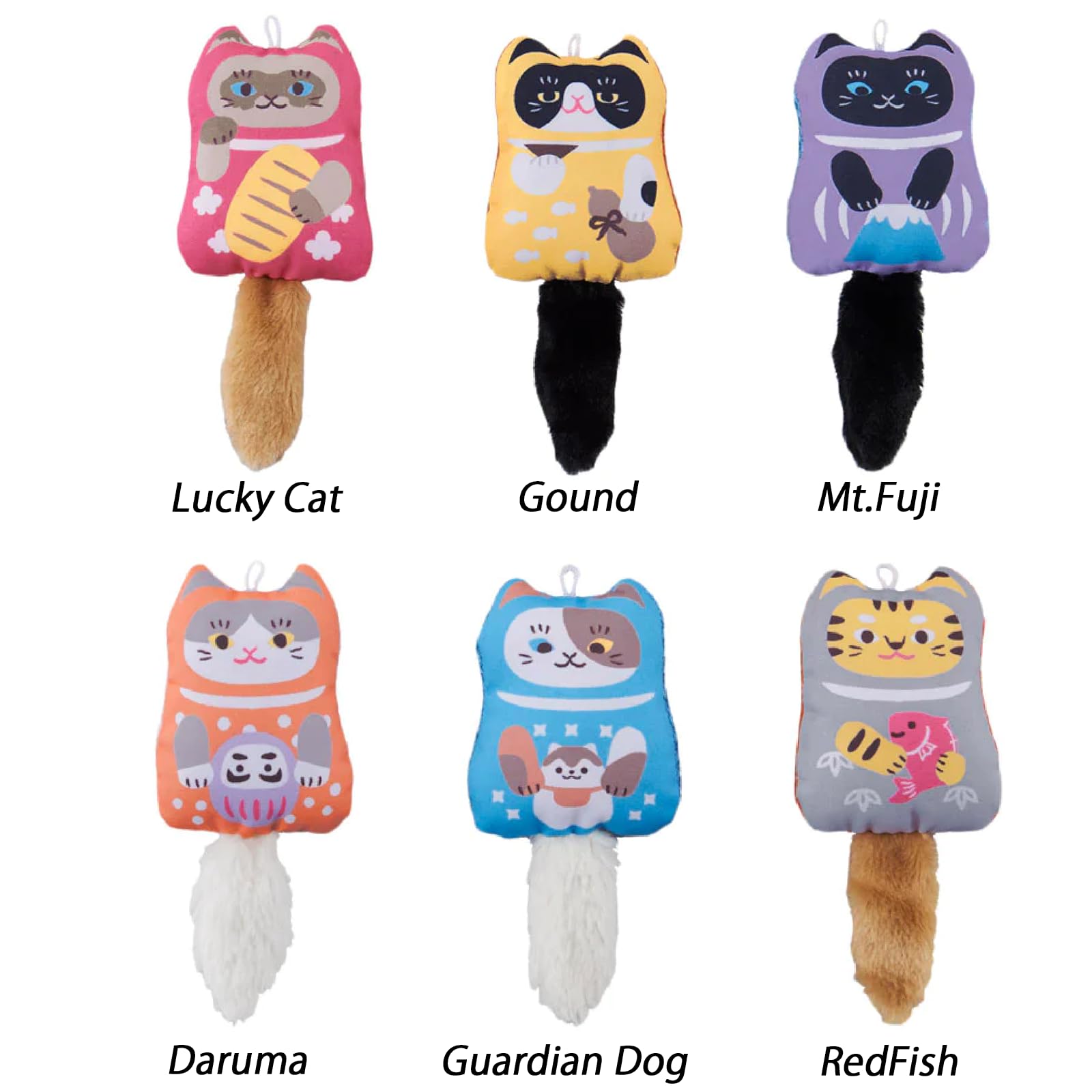 NAKAMA Meow Mamori, Dental Cat Chew Toy, Guardian Dog Pattern