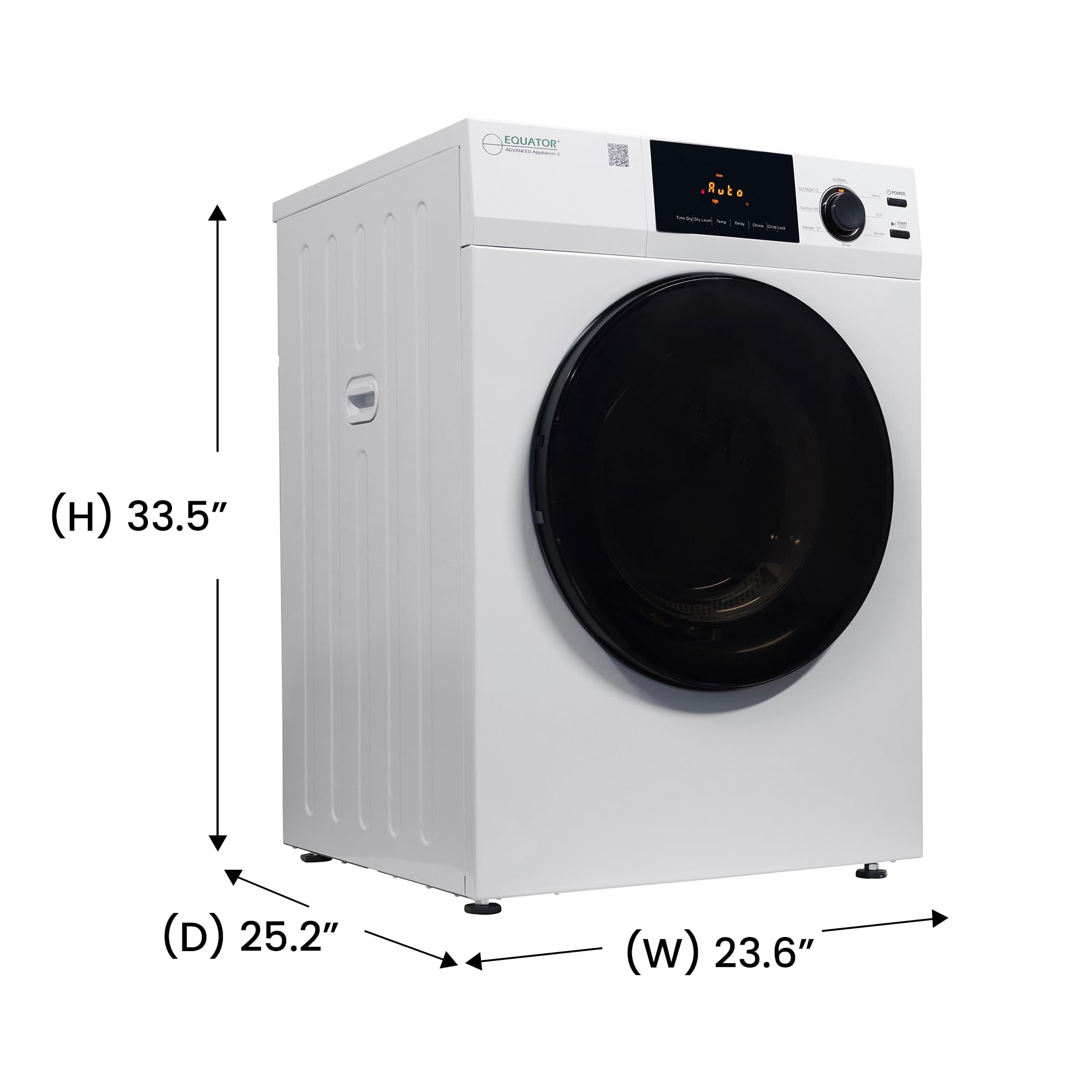 Equator 24" VENTED Sensor Dryer 4cf/18lbsTouch Control 110V DIGITAL