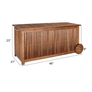 cucunu® Outdoor Storage Box 65 Gallon | 24x36x24 Inches Large Wooden Portable Deck Box & Outdoor Container for Patio Garden Pool Yard & Accessories