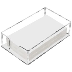 fengzhe acrylic guest towel napkin holder, clear bathroom paper hand towels storage tray, disposable paper towel holder for bathroom, kitchen, parties, weddings, and various events .8.5''x4.9''x2.4''