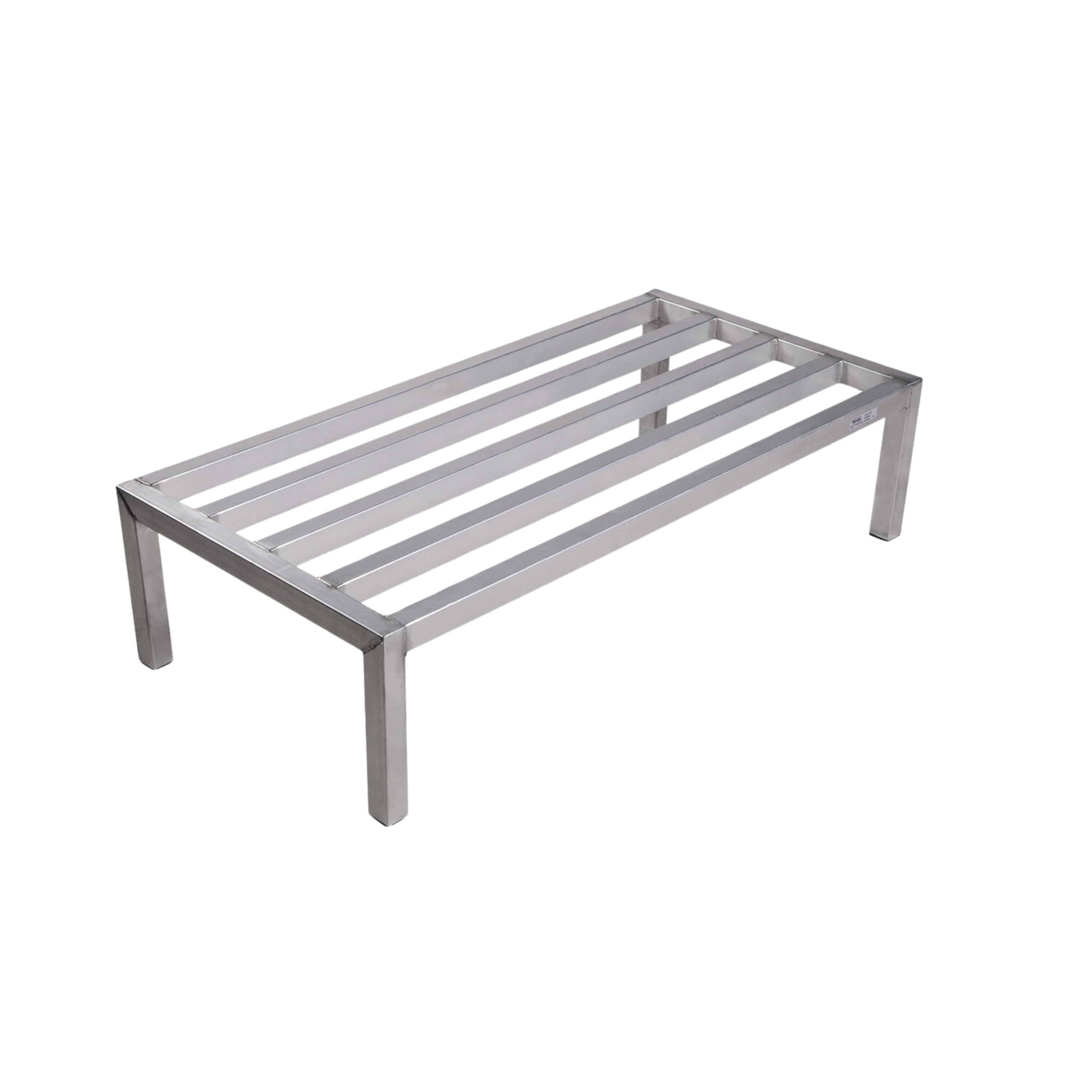 Winholt Equipment DASQ-4-1224 Dunnage Rack, 24" W x 48"L x 12"H, All Welded 1-1/2" x 1-1/2" Aluminum Tubular Frame, 1800 lbs. Capacity, 20" W x 48" L x 12" H, for Commercial Use, NSF