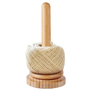 Wooden Yarn Holder Dispenser for Crocheting, Stand Ball Spindle Crochet and Sewing Tool, Prevent Yarn Tangling, Winding and Dispensing Accessories