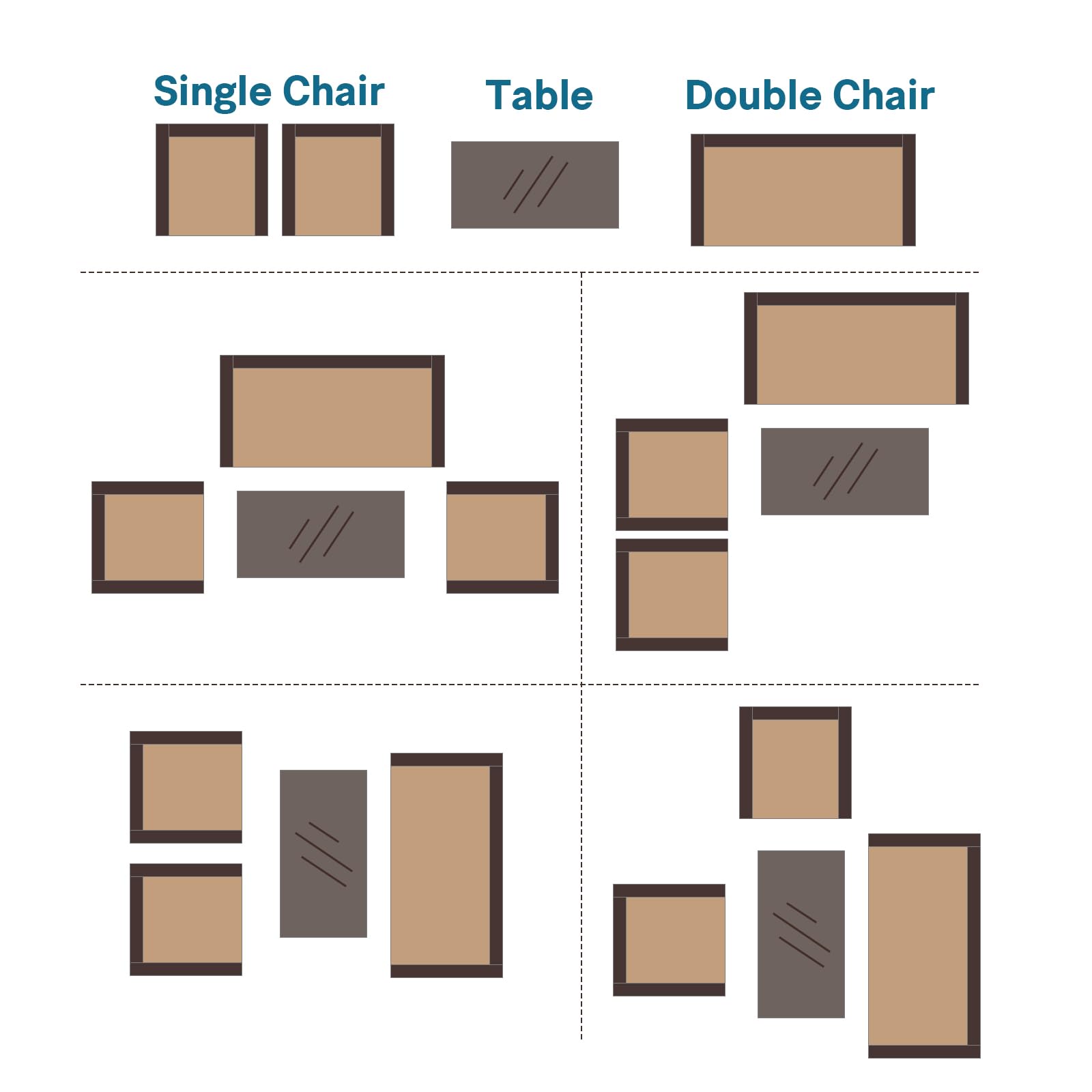 HYDRAGARDEN 4 Piece Patio Furniture Set, Outdoor Wicker Conversation Sets with Cushion, Rattan Sofa Chair for Backyard Lawn Garden (Brown Wicker/Brown Cushion)