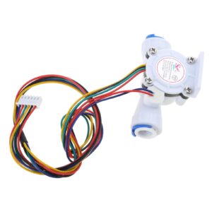 CHENZILIN DN10 G3/8 TDS Temperature Flow Sensor DC5-24V Turbine-Flowmeter Water Flow Sensor Switch Control Flowmeter Fluid Counter, About 7.7cm long, As Pictures Shown