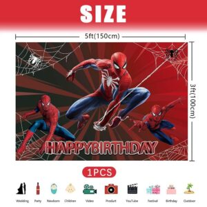 Spider Party Balloons Arch Garland Kit, 115 Pieces Latex Balloons with Foil Balloons Happy Birthday Backdrop for Kids Birthday Party Baby Shower Decorations