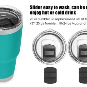 MZY LLC 20 oz Tumbler Lid Replacement lids Magnetic for YETI Rambler, Ozark Trail Spill Proof Cup Tumbler Cover with 2 Replacement Magnetic Slider