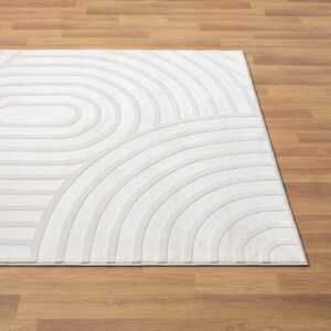 LUXE WEAVERS Orion 2776 Geometric Oval Cream 4x5 Area Rug